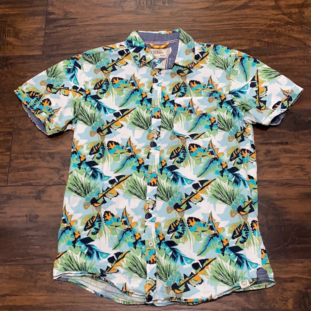 Free Planet Hawaiian cotton shirt M
